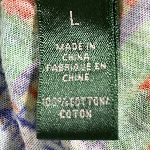 Ralph Lauren Ruffled Paisley Top Size L Sleeveless Boho Countrycore 100% Cotton - Picture 8 of 9